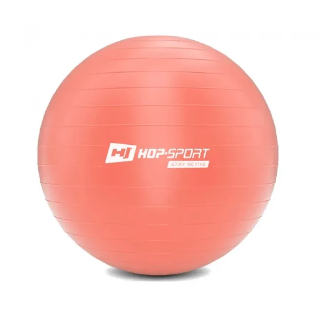Фітбол Hop-Sport 55см рожевий + насос 2020