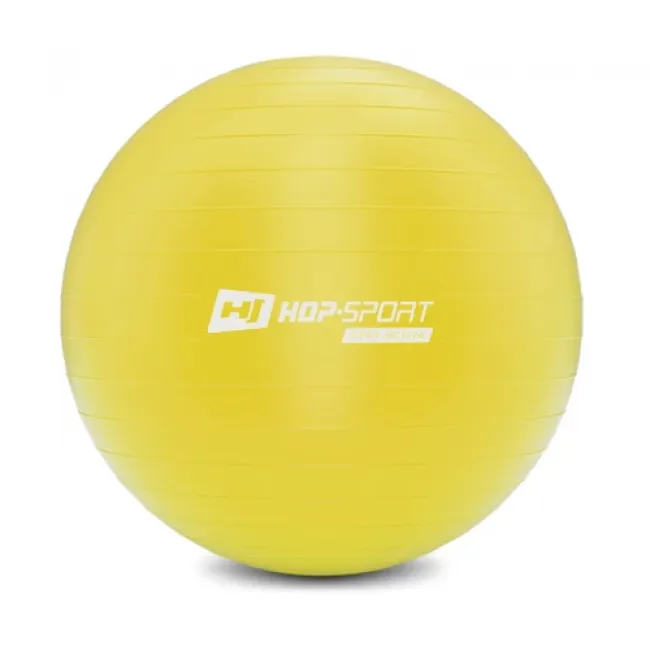 Фітбол Hop-Sport 55см жовтий + насос 2020