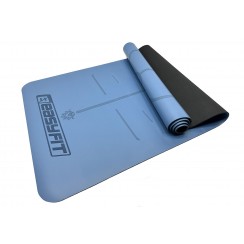 Килимок для йоги професійний EasyFit Pro каучук 5 мм Блакитний