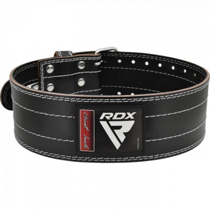 Пояс для тяжелой атлетики RDX Leather Black/White L