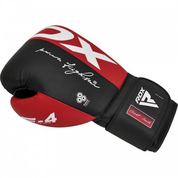 Боксерские перчатки RDX F4 Red 14 ун.