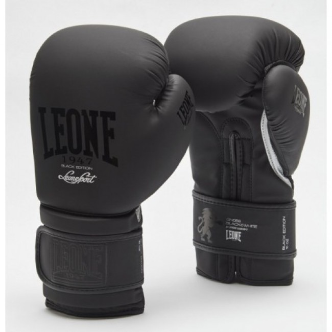 Боксерские перчатки Leone Mono Black 10 ун. Боксерские перчатки Leone Mono Black 10 ун.