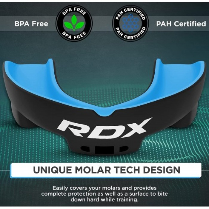 Капа боксерська RDX Gel 3D Pro Black/Blue Junior