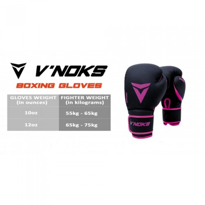 Боксерські рукавички V`Noks Ultima Black Fuxia 10 ун.