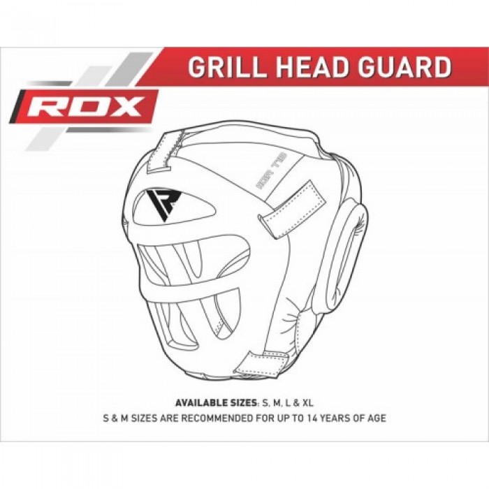 Боксерский шлем тренировочный RDX Guard Red L