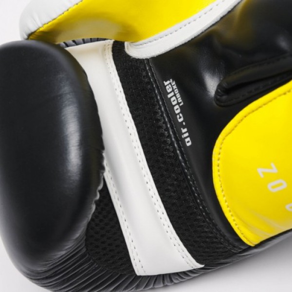 Боксерские перчатки Leone Tecnico Black Yellow 16 ун.