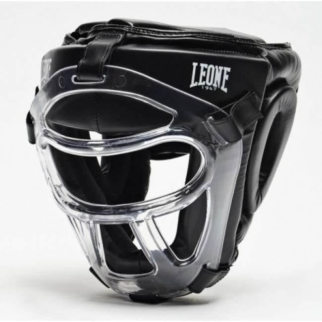 Боксерський шолом Leone Plastic Pad Black M / L Боксерський шолом Leone Plastic Pad Black M / L