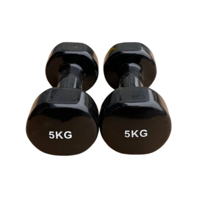 Гантель для фитнеса 5 кг 1шт с виниловым покрытием Generation Fintess FF51D3B-5kg (черная)