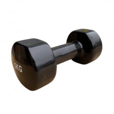 Гантель для фитнеса 5 кг 1шт с виниловым покрытием Generation Fintess FF51D3B-5kg (черная)