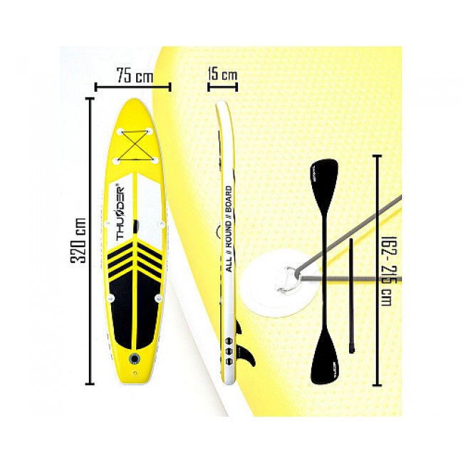 Надувная SUP доска (Сап борд) THUNDER COAST YELLOW 320
