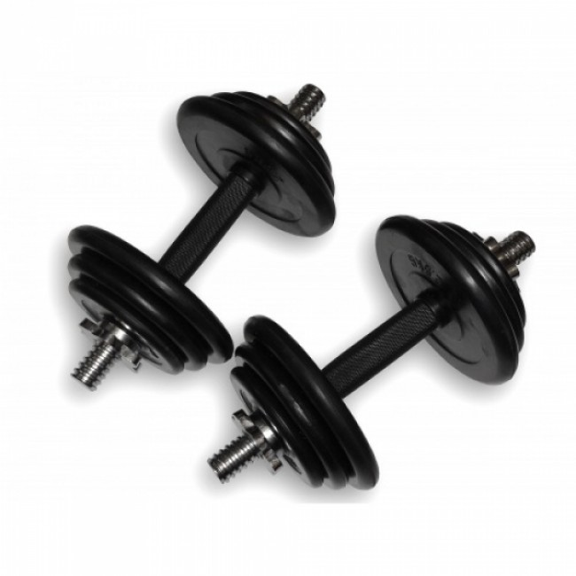 Гантелі набірні Generation Fitness (2шт х 9,5 кг) DB-01-19 (ручка - каучук) пара Гантелі набірні Generation Fitness (2шт х 9,5 кг) DB-01-19 (ручка - каучук) пара