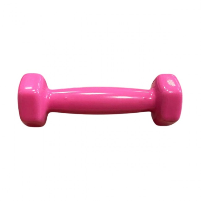 Гантель для фітнесу 0,5 кг 1шт з вініловим покриттям Generation Fitness FF51D3A-0.5kg (рожевий)