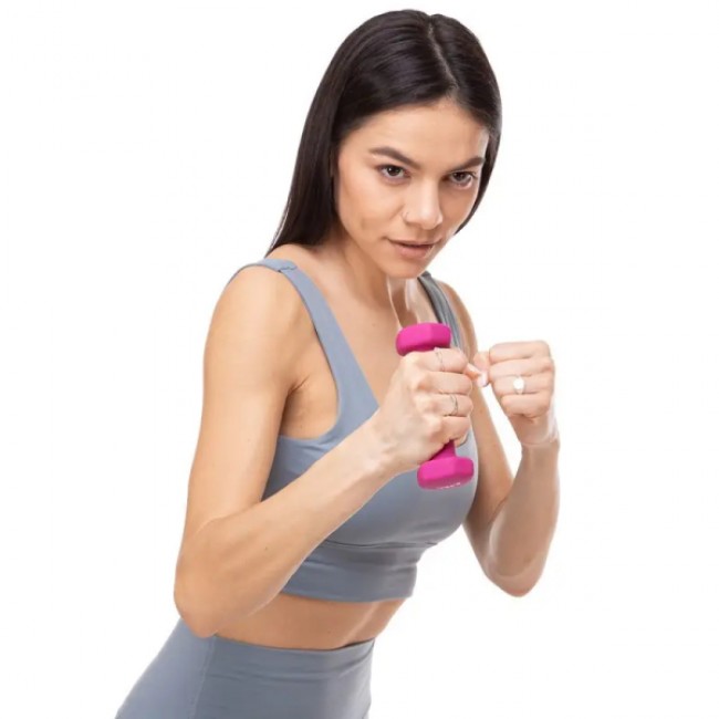 Гантель для фитнеса 0,5 кг 1шт с неопреновым покрытием Generation Fitness FF51D4A-0.5kg (розовый)