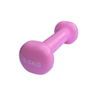 Гантель для фітнесу 0,5 кг 1шт з вініловим покриттям Generation Fintess FF51D3B-0.5kg (рожева)