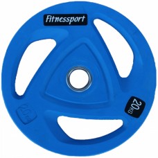 Диск олимпийский цветной резиновый Fitnessport RCP20-20 кг