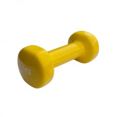Гантель для фитнеса 1 кг 1шт с виниловым покрытием Generation Fintess FF51D3B-1kg (желтая)