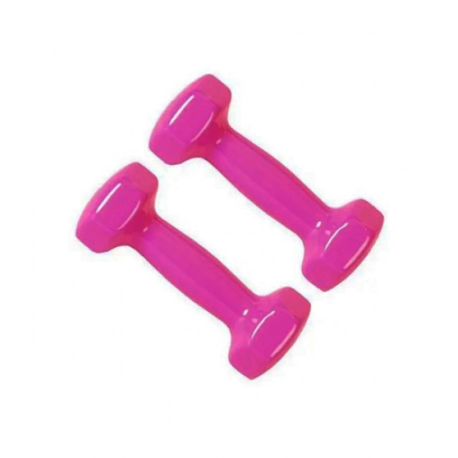 Гантель для фитнеса 2 кг 1шт с виниловым покрытием Generation Fitness FF51D3A-2kg (розовый)