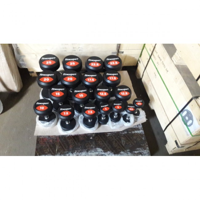 Обгумований гантельний ряд Generation Fitness FDS-10 2,5-30kg (12 пар) 390 кг