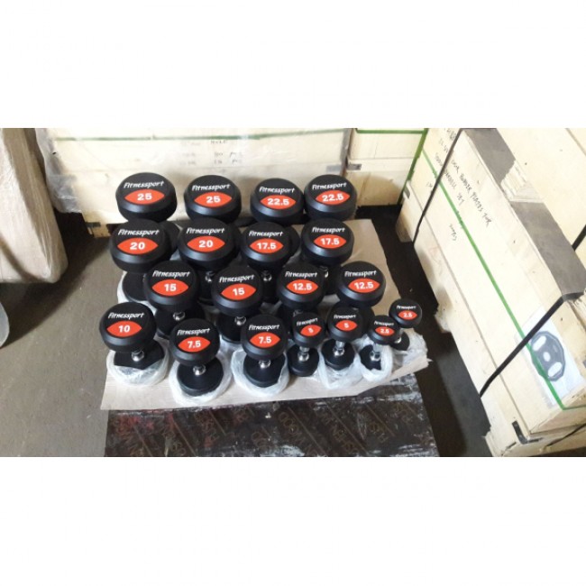 Обгумований гантельний ряд Generation Fitness FDS-10 2,5-30kg (12 пар) 390 кг