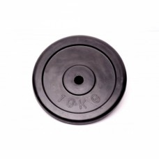 Диск домашний резиновый черный Fitnessport RCP10-10 кг