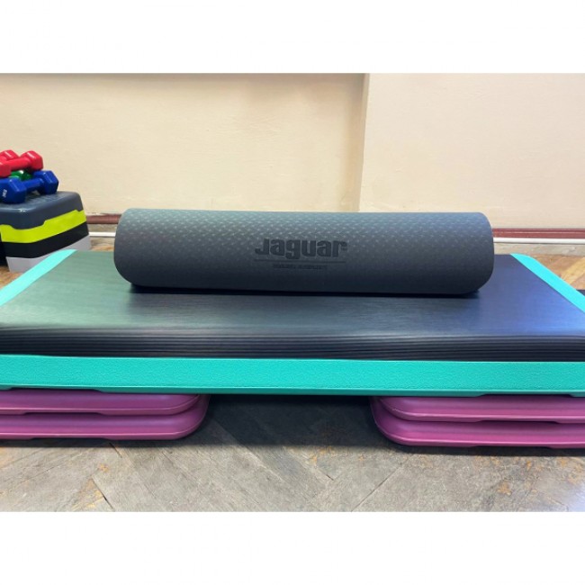 Мат гимнастический для йоги Jaguar 183x61x0,6 см черный