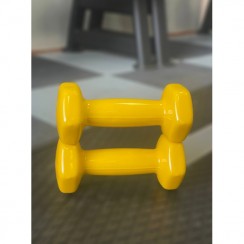 Гантель для фітнесу 1 кг 1шт з неопреновим покриттям Generation Fitness FF51D4A-1kg (жовтий)
