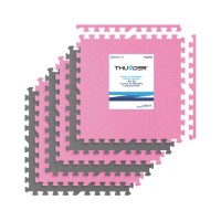 Мат-пазл THUNDER PZ-02 60 х 60 х 1 см рожево-сірий 6шт