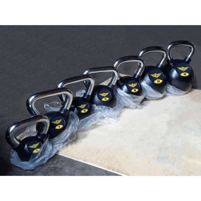 Обрезиненная гиря 24 кг Generation Fitness FDS-21-24GR (ручки - хром)