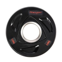 Диск олімпійський гумовий чорний Generation Fitness RCP17-1,25 кг