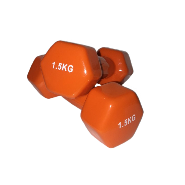 Гантель аэробная виниловая Fitnessport VDD-01-1,5кг оранжевый