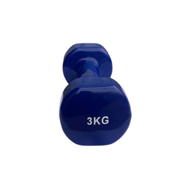Гантель для фітнесу з вініловим покриттям Generation Fintess FF51D3B-3kg (синя)