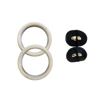 Кольца гимнастические со стропами (деревянные) Jaguar Wooden Gymnastic