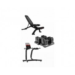 Лавка регульована для жиму та пресу зі стійкою та гантелями Bowflex SelectTech 1090i