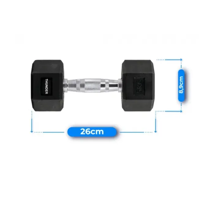 Гантель шестигранный 5 кг THUNDER