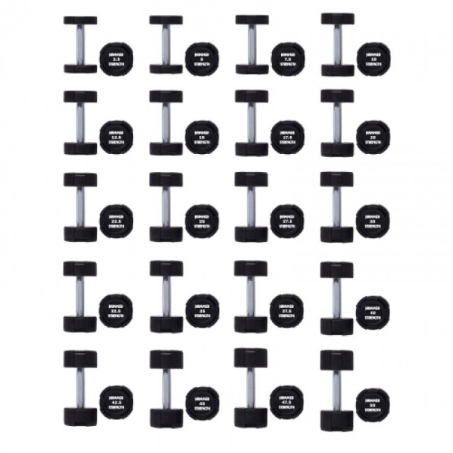 Гантельный ряд 2.5-50 кг Hammer Strength TPU (20 пар) 1050 кг