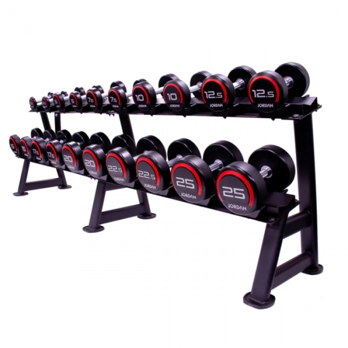 Стойка для гантелей 2-х ярусная Fitnessport DR-08/2 (на 12 пар)