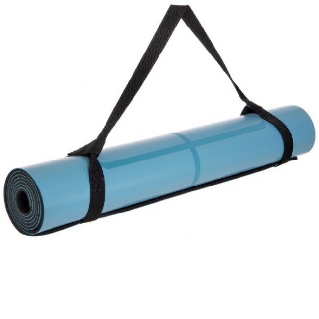 Мат для йоги Generation Fitness 183х61х0,6 светло-синий