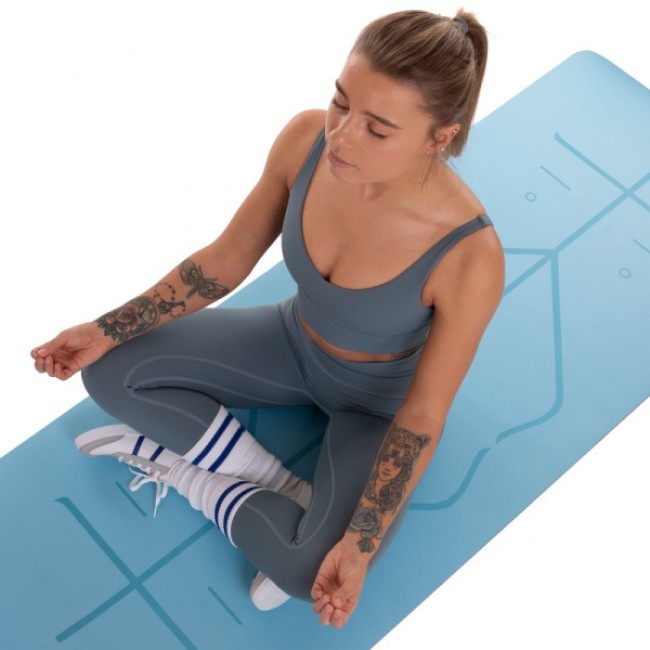 Мат для йоги Generation Fitness 183х61х0,6 светло-синий