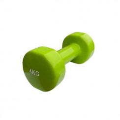 Гантель для фитнеса 4 кг 1шт с виниловым покрытием Generation Fintess FF51D3B-4kg (зеленая)
