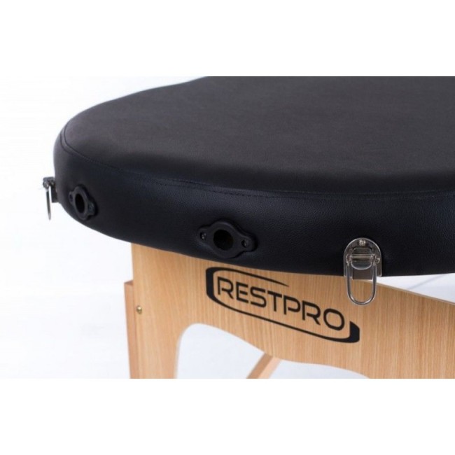 Масажний стіл RESTPRO Classic Oval 2 Чорний двосекційний