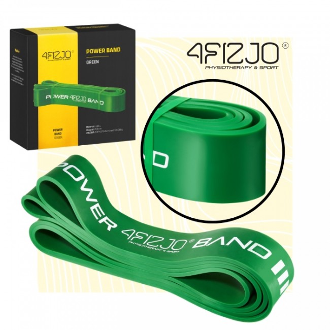 Резинка для підтягування та спорту 4FIZJO Power Band 45 мм 26-36 кг Green (P-5907222931080)