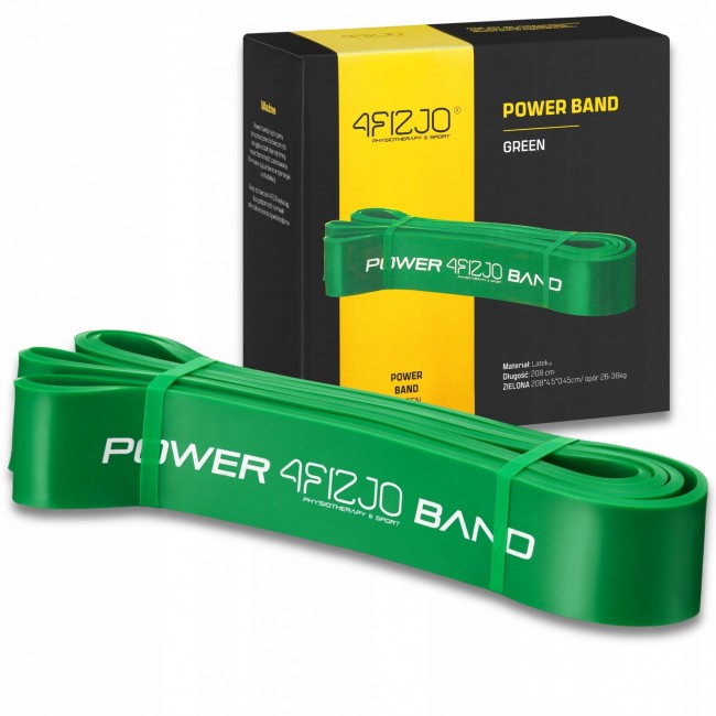 Резинка для підтягування та спорту 4FIZJO Power Band 45 мм 26-36 кг Green (P-5907222931080)