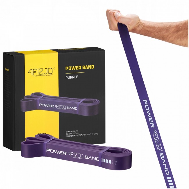 Резинка для підтягування та спорту 4FIZJO Power Band 32 мм 17-26 кг Violet (P-5907222931073) Резинка для підтягування та спорту 4FIZJO Power Band 32 мм 17-26 кг Violet (P-5907222931073)