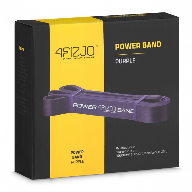 Резинка для підтягування та спорту 4FIZJO Power Band 32 мм 17-26 кг Violet (P-5907222931073)