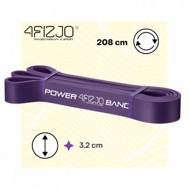 Резинка для підтягування та спорту 4FIZJO Power Band 32 мм 17-26 кг Violet (P-5907222931073)