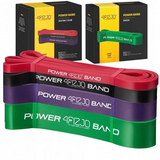 Набір резинок для підтягування та спорту 4FIZJO Power Band 6-36 кг 4 шт Mix (P-5907222931844) Набір резинок для підтягування та спорту 4FIZJO Power Band 6-36 кг 4 шт Mix (P-5907222931844)
