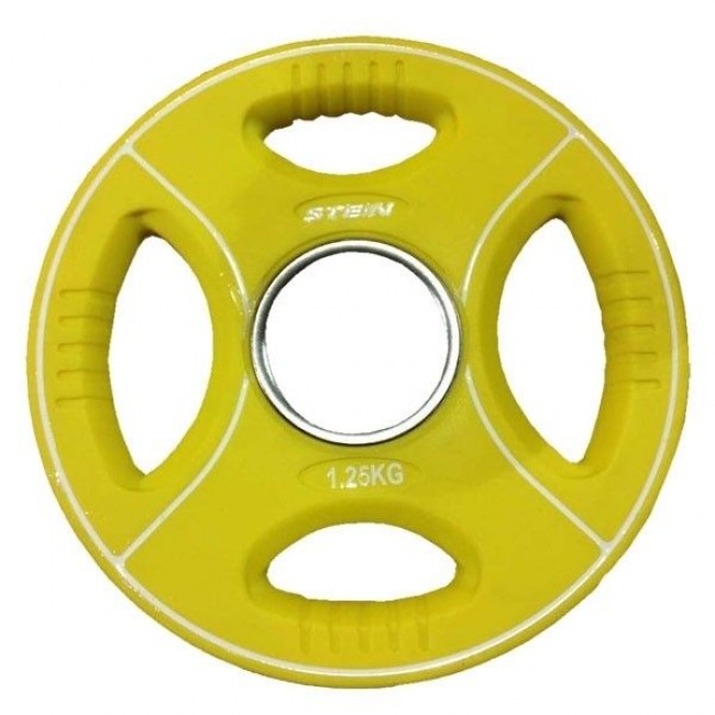 Профессиональный диск обрезиненный 1,25 кг d - 50 мм Stein TPU Color 3-Hole Plate DB6092-1.25 Профессиональный диск обрезиненный 1,25 кг d - 50 мм Stein TPU Color 3-Hole Plate DB6092-1.25