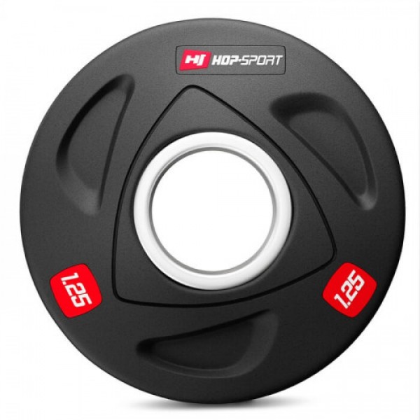 Блин (диск) обрезиненный олимпийский Hop-Sport 1,25 кг d - 50 мм