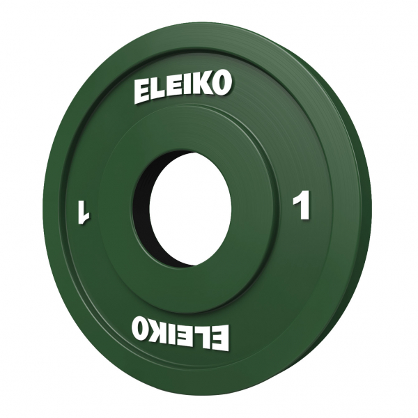 Олімпійський диск для змагань та тренувань 1 кг гумовий кольоровий Eleiko 124-0010R