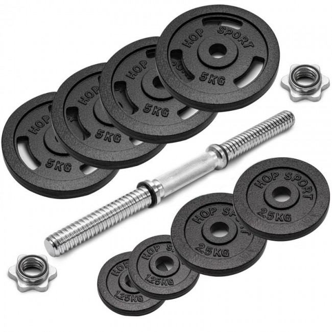 Гантель металева Hop-Sport STRONG 1 * 30кг